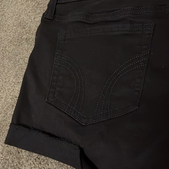 low rise black jean shorts - Picture 2 of 3